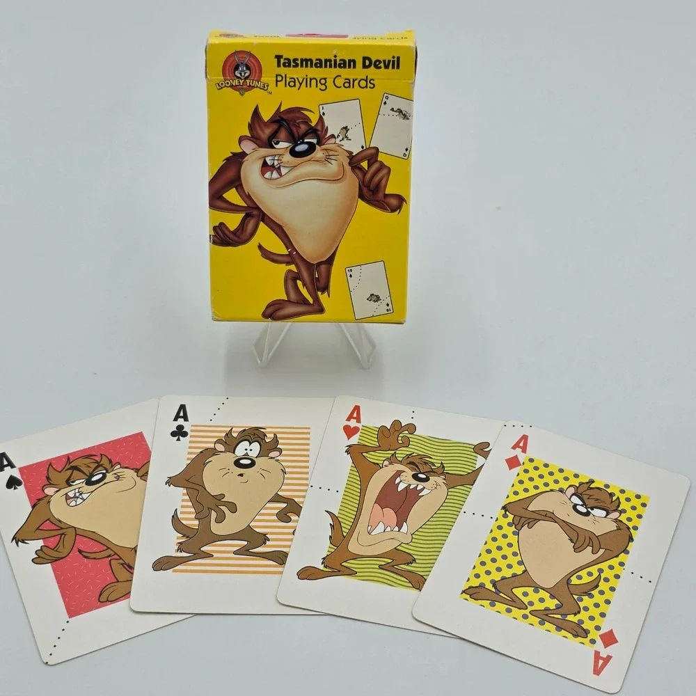 Vintage 1999 Taz 52 Playing Cards Tasmanian Devil Looney Tunes Taz-Mayhem